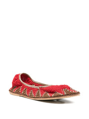 crochet patterned ballet flats