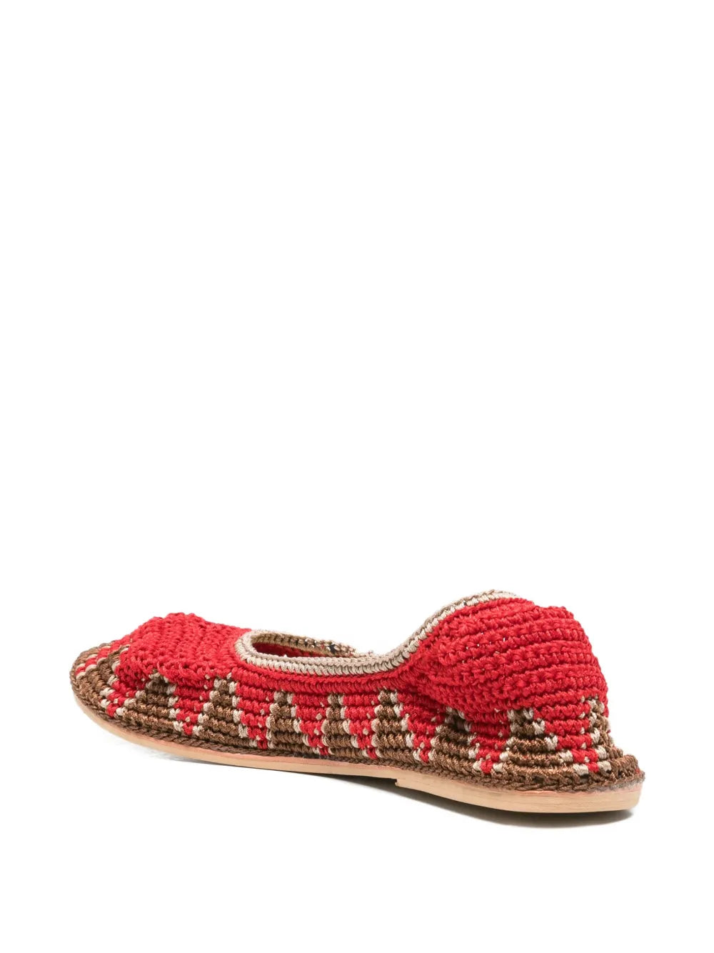 crochet patterned ballet flats