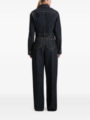 button-fastening denim jacket
