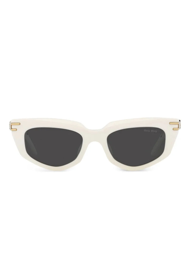 cat-eye metal-temple sunglasses
