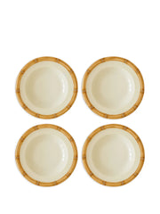 Bamboo hand-painted ceramic plates (four-piece set)
