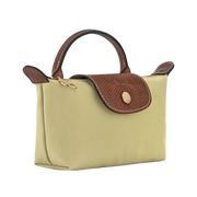 Longchamp Le Pliage Original Pouch with handle Pistachio - Recycled canvas