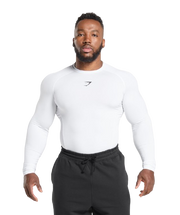 Gymshark Element Baselayer Long Sleeve T-Shirt - White