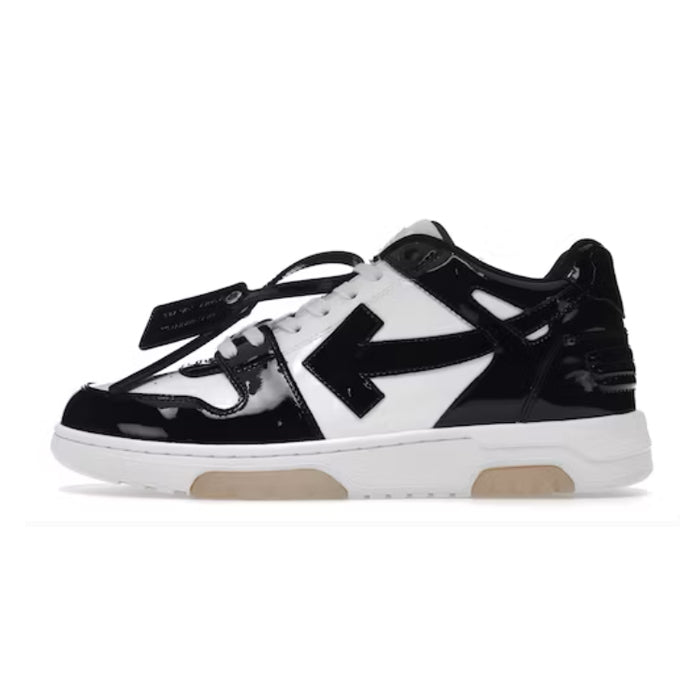 OFF-WHITE Out Of Office OOO Low Tops Patent Black White