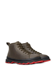 Brutus lace-up leather biker boots
