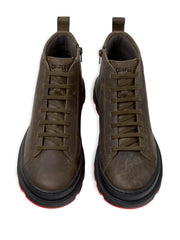 Brutus lace-up leather biker boots