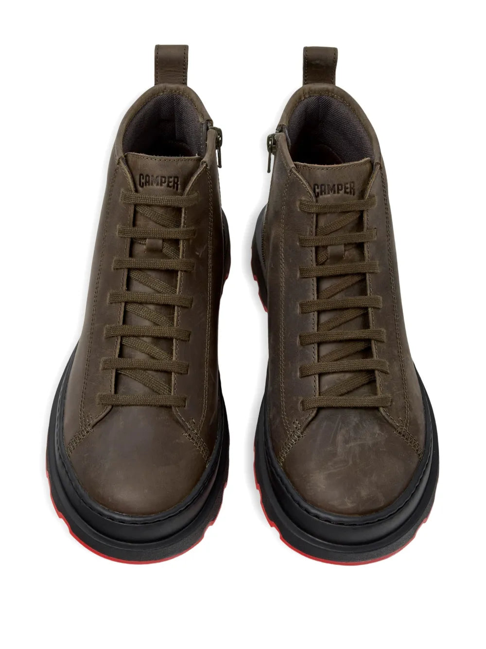 Brutus lace-up leather biker boots