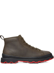 Brutus lace-up leather biker boots