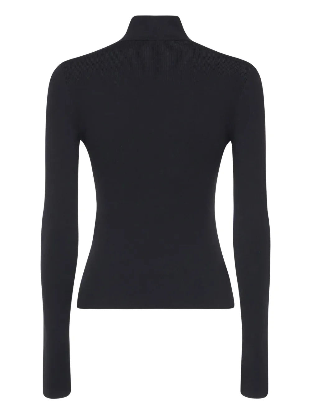 logo-detail ribbed turtleneck top