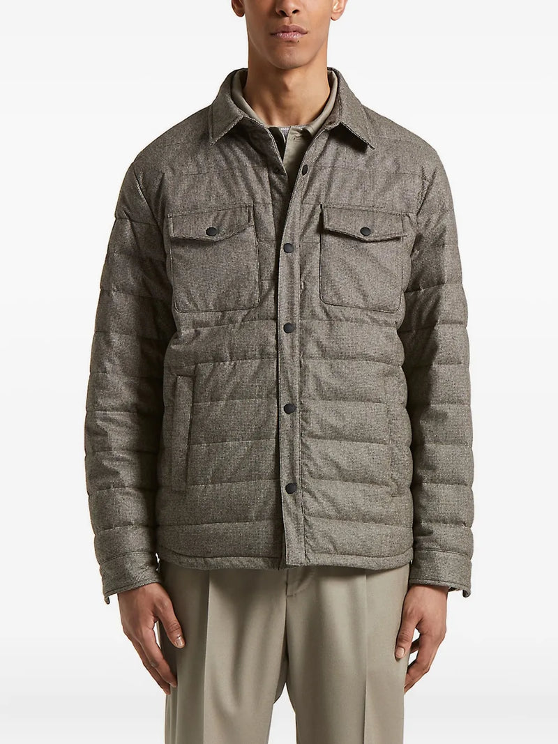 quilted houndstooth jacket