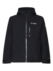 logo print hooded jacket