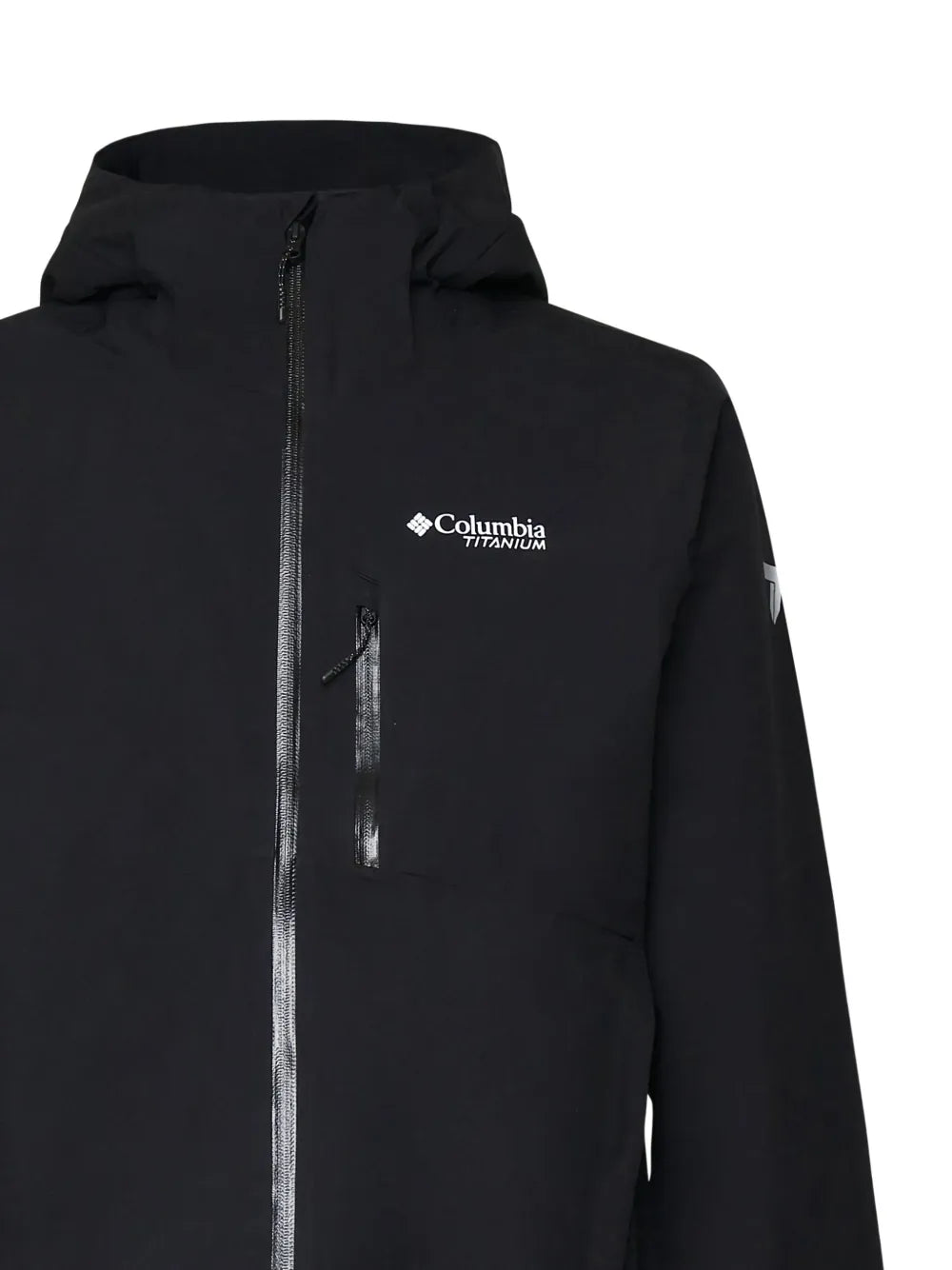 logo print hooded jacket