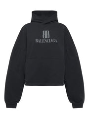logo-plaque cotton Hoodie