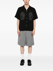 embroidered-logo shorts