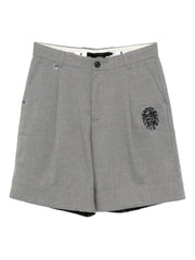 embroidered-logo shorts