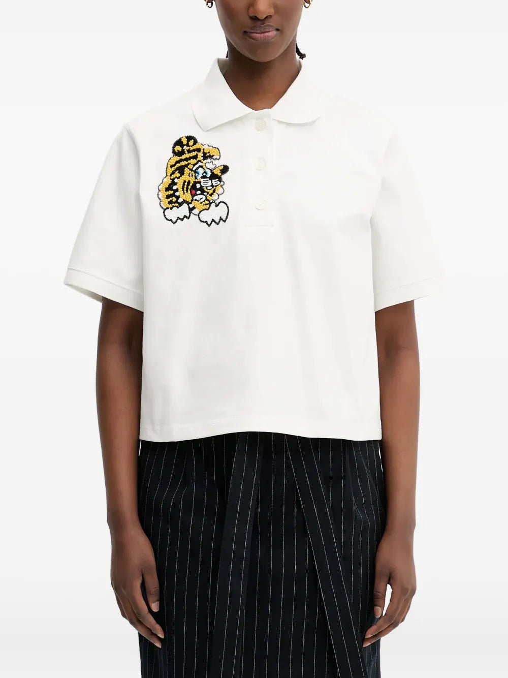 x Verdy tiger-embroidered polo top