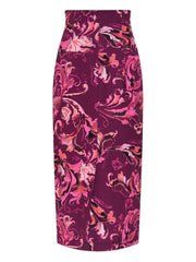 Floral Print Midi Skirt