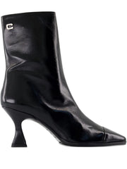 cap-toe leather boots