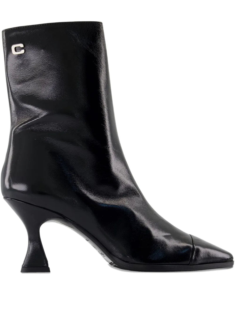 cap-toe leather boots