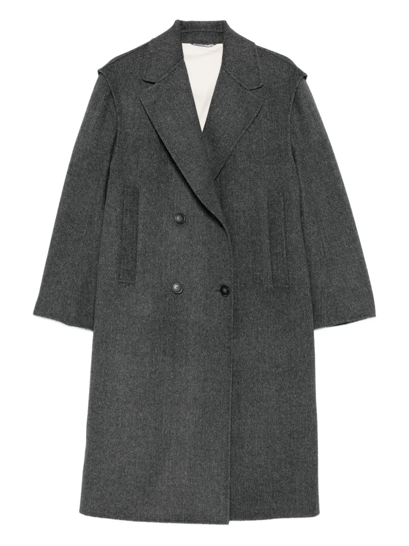 double-breasted wool coat