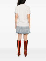 graphic-print layered mini dress