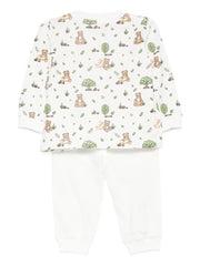 bear-print trousers set