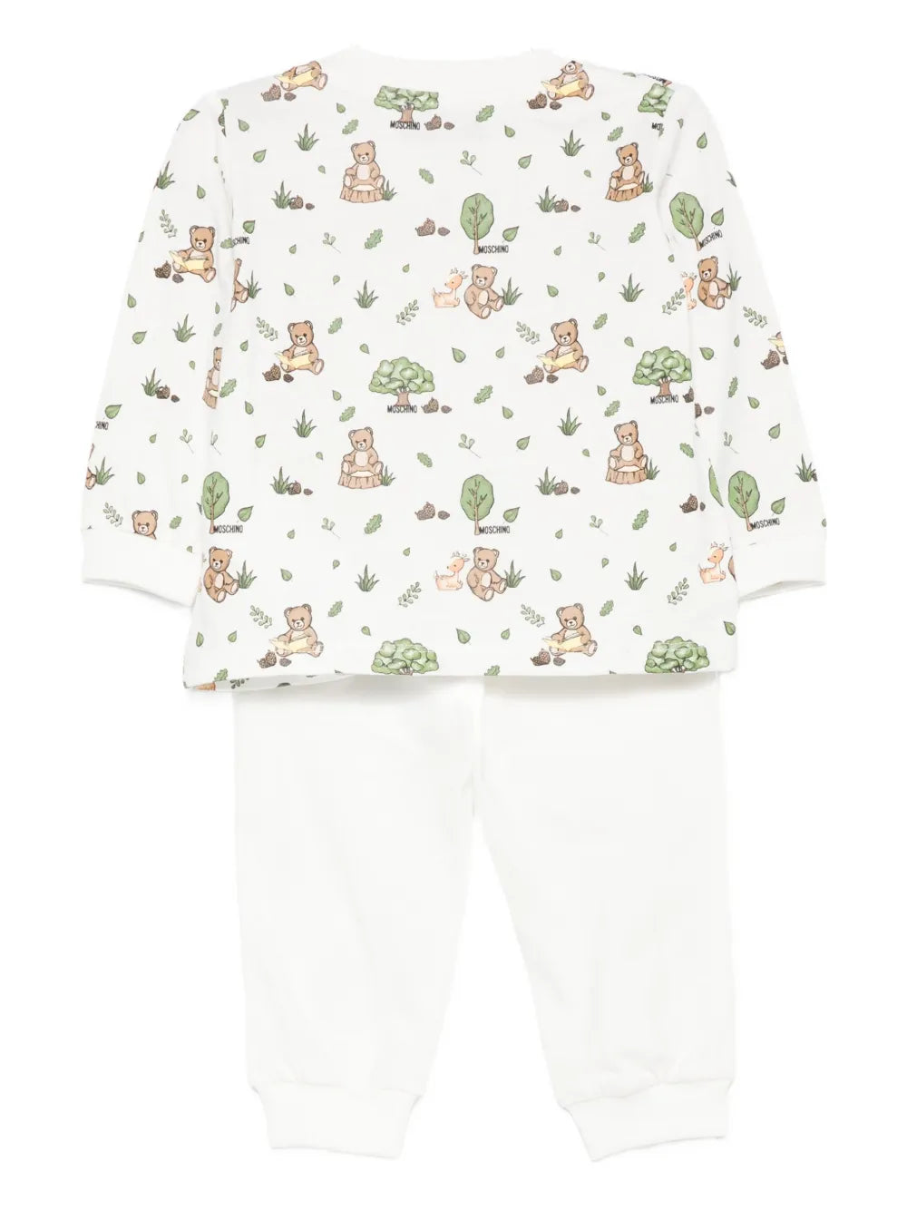 bear-print trousers set