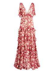 Omelia floral ruffled maxi dress