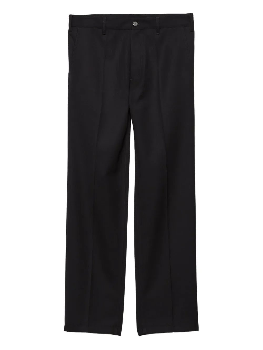 triangle-logo wool trousers