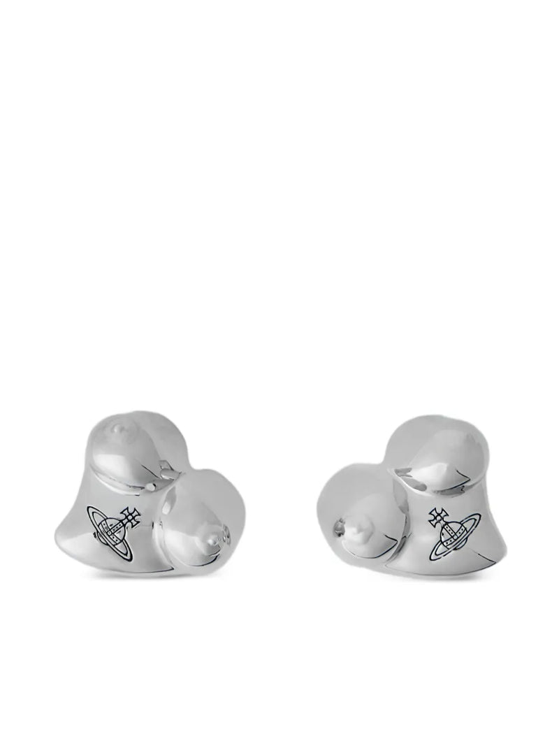 Mimosa logo-engraved earrings