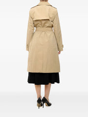 belted double-breasted trench coat