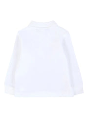 long-sleeve logo polo shirt