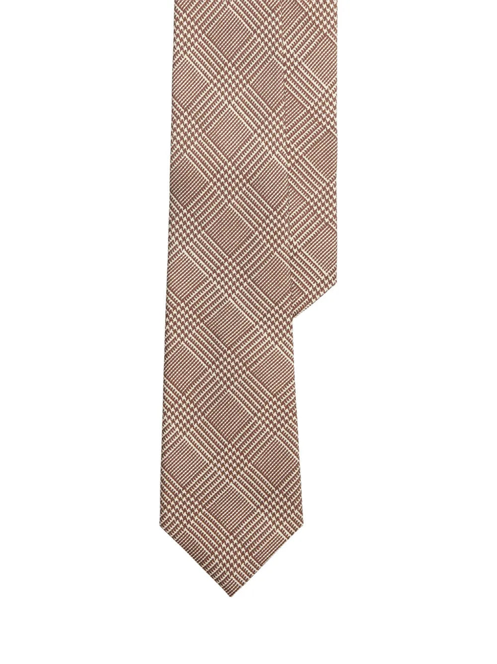 plaid-check tie