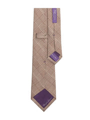 plaid-check tie