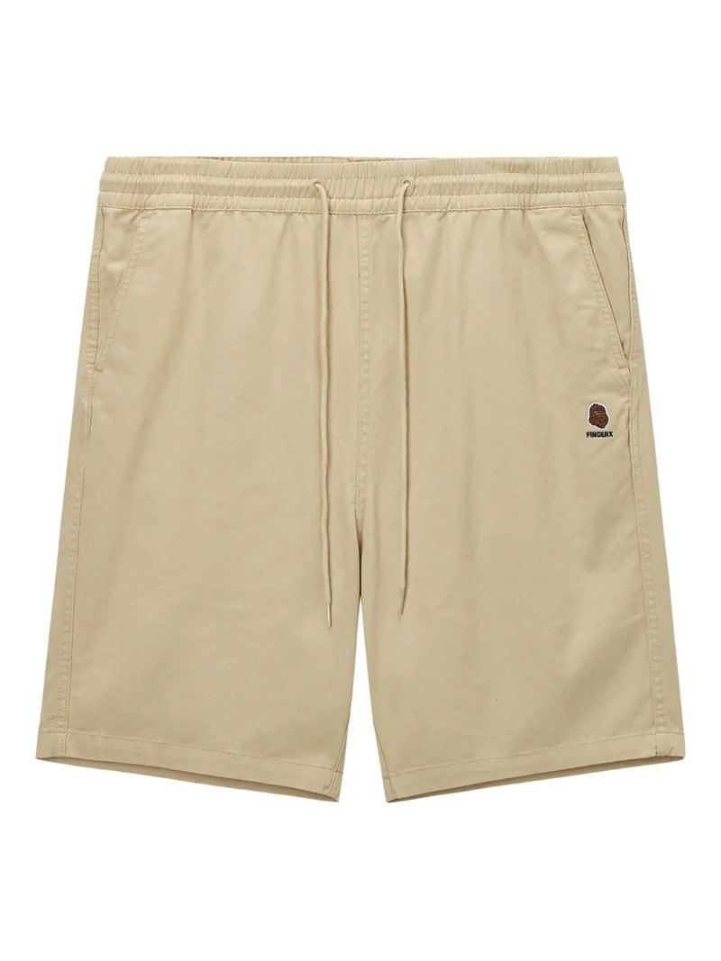 embroidered-logo shorts