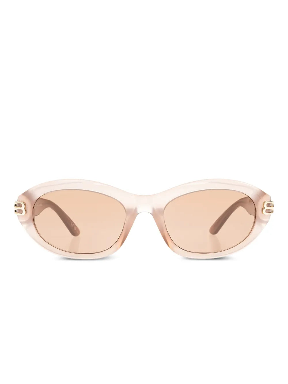 oval-frame logo sunglasses
