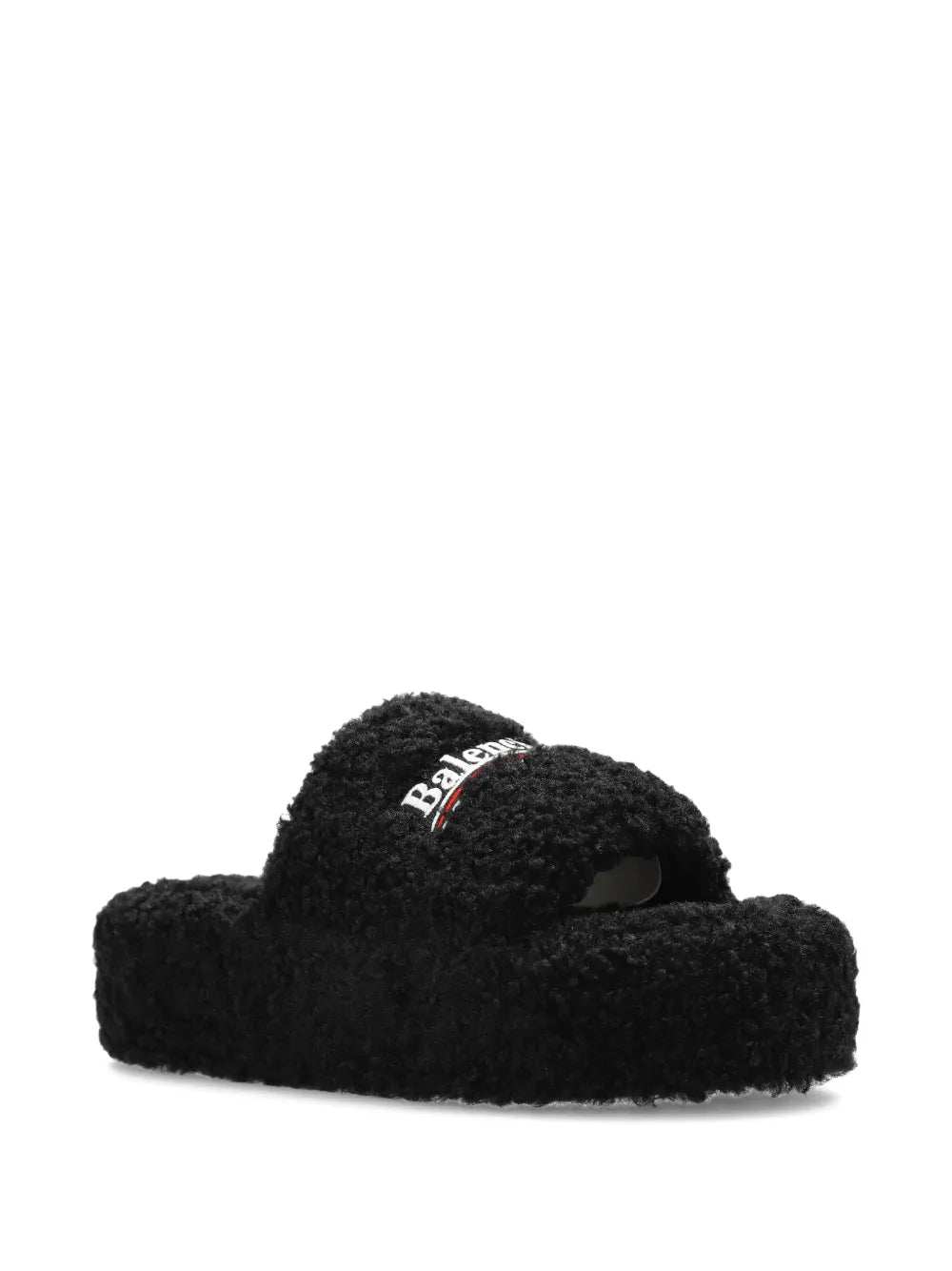logo-embroidered platform sandals