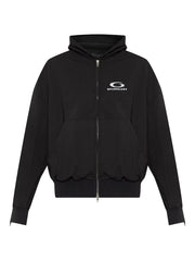 zip-up hooded jacket