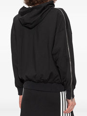 zip-up hooded jacket