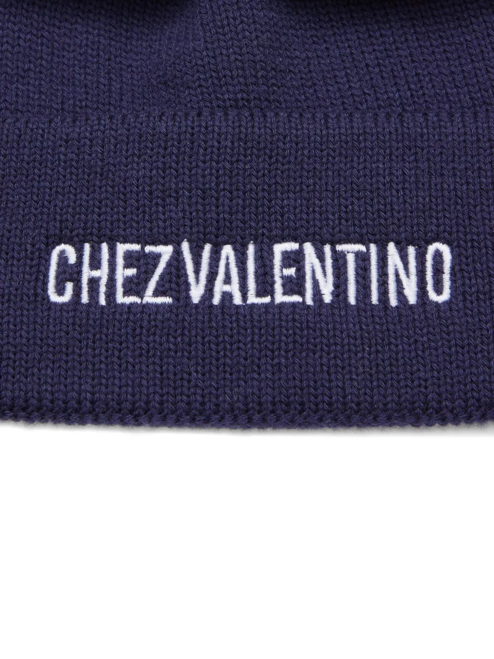 Chez Valentino knitted wool beanie