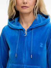 logo-embroidered zip-up Hoodie