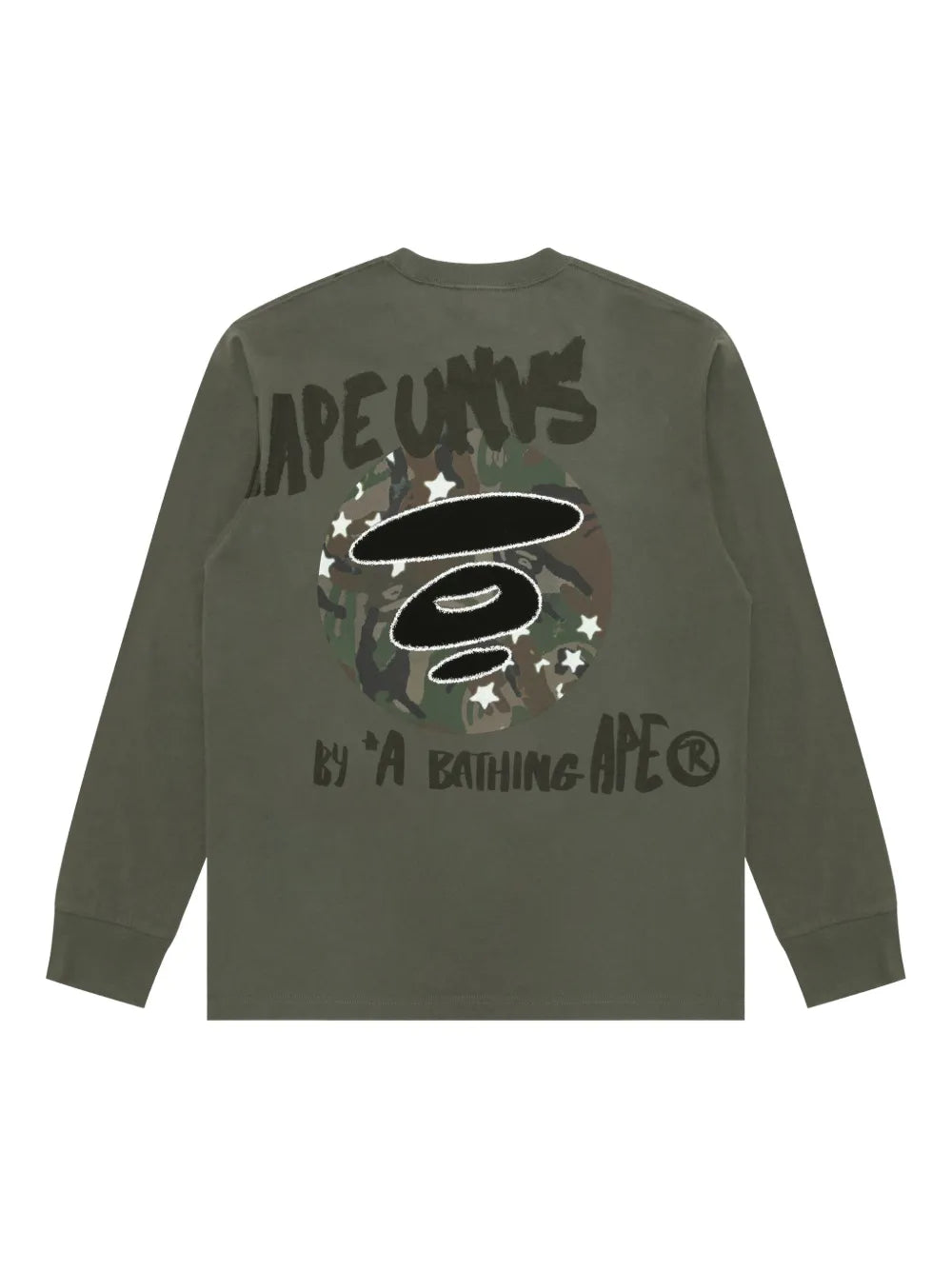 star camouflage long-sleeved sweatshirt