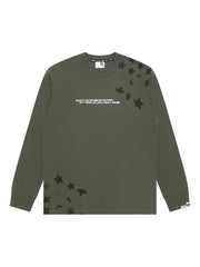 star camouflage long-sleeved sweatshirt