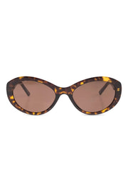 oval-frame tortoiseshell sunglasses