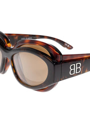 double-frame oval-shaped sunglasses