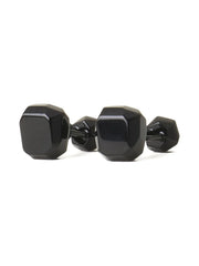 faceted chain cufflinks
