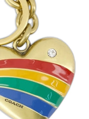 rainbow heart keyring
