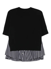 layered striped knit top