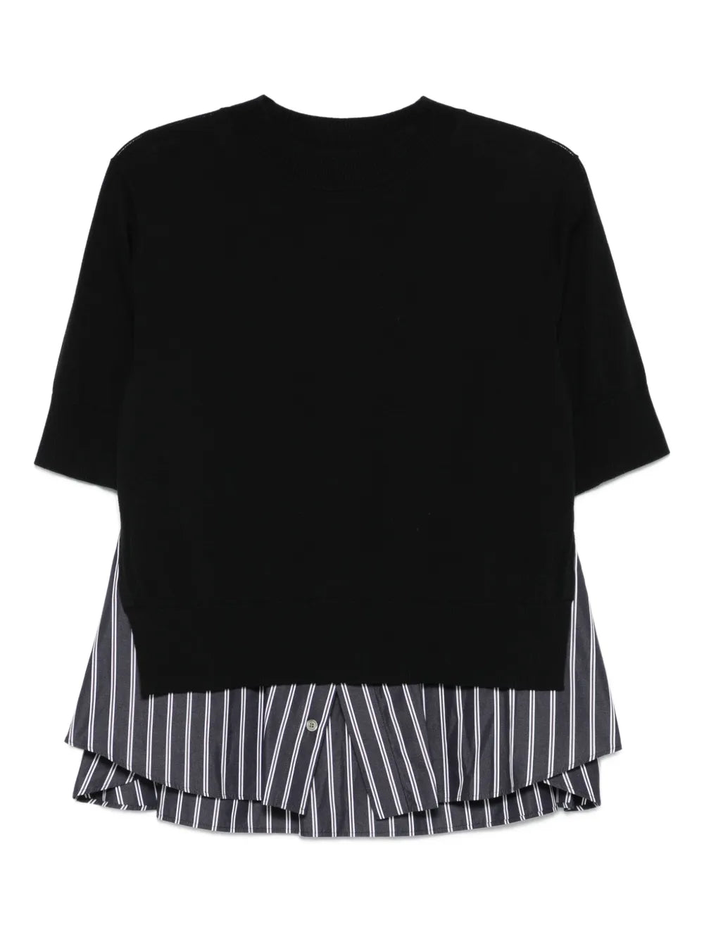 layered striped knit top