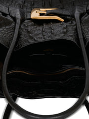 XL Anthem embossed-crocodile buckle tote bag